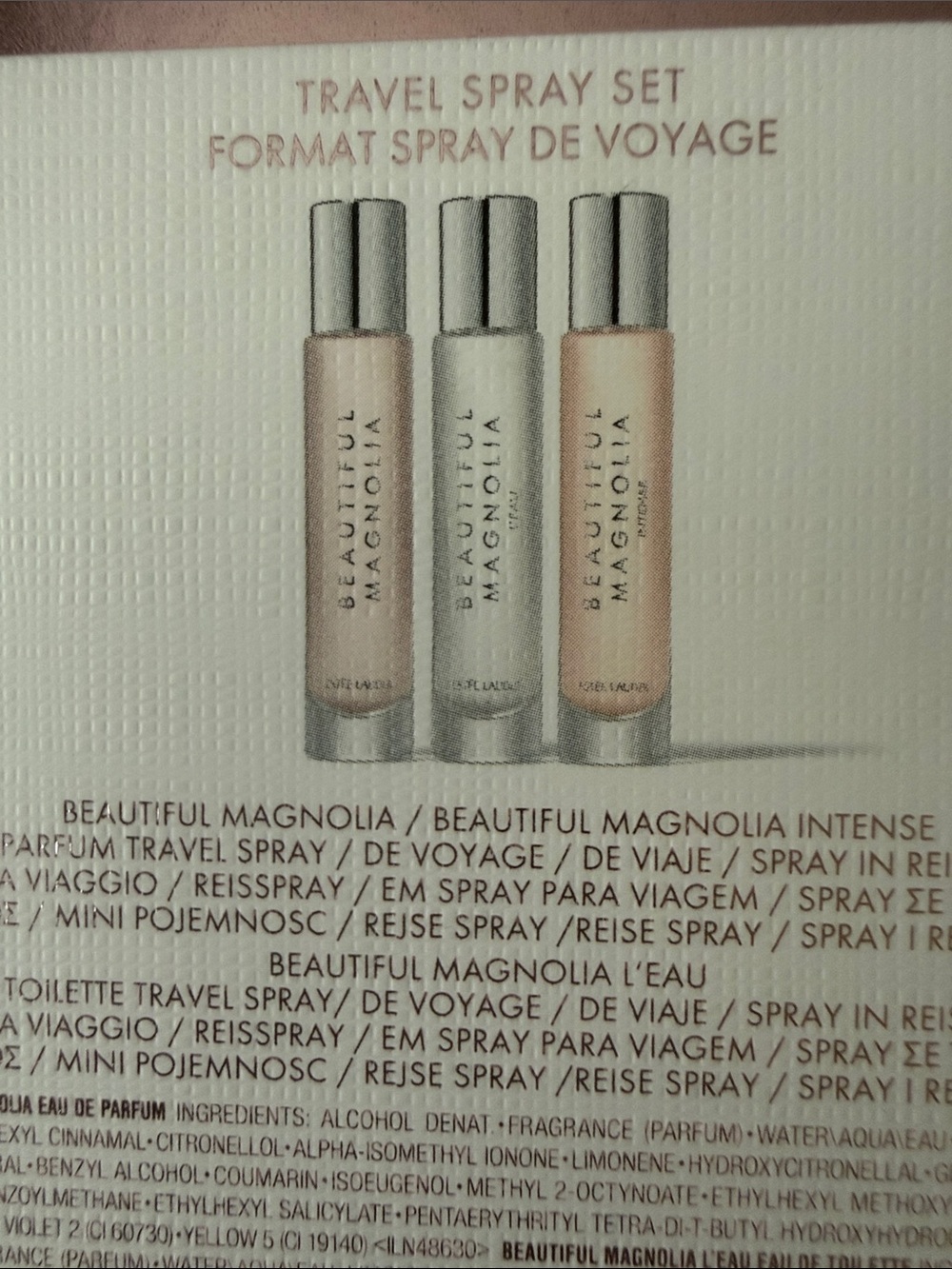 Estee Lauder Beautiful Magnolia Travel Spray Set — Cream & Rose Gold - Picture 3 of 4